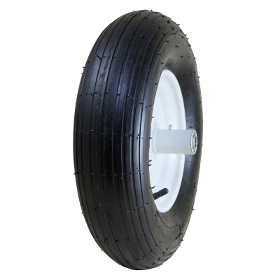 Marathon Industries 20001 8" Pneumatic Wheelbarrow Tire with Ribbed Tread 6" Centered Hub   554967676